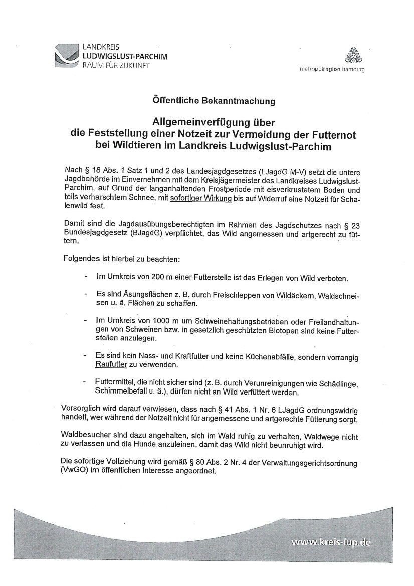 Notzeit fuer Wildtiere 1